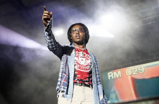 Rapper Takeoff of Migos performs at Charlotte Metro Credit Union Amphitheatre on May 1, 2018 in Charlotte, North Carolina.