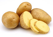 Raw Potatoes with Slices