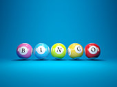 Realisic 3d lottery balls with sign BINGO