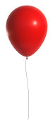 Red balloon 3d rendering