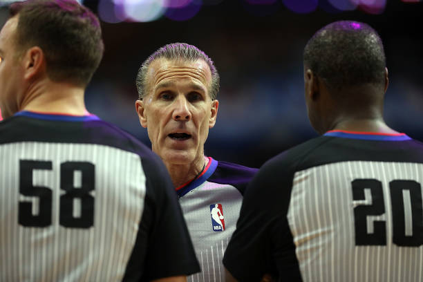 Referee Ken Mauer at American Airlines Center on October 18, 2017 in Dallas, Texas. NOTE TO USER: User expressly acknowledges and agrees that, by...