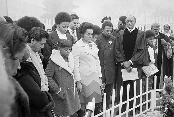 Reverend W. C. Smith, , leads the prayer at the tomb of slain Civil Rights leader Dr. Martin Luther King, Jr., as ceremonies got underway to...
