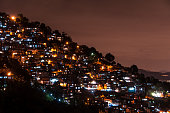 Rio de Janeiro Slums at Night