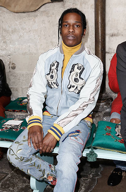 US rapper Asap Rocky (aka A$ap Rocky) poses during Christian Dior Haute ...