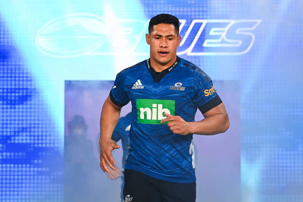 AUCKLAND, NEW ZEALAND - JUNE 11: Roger Tuivasa-Sheck of the Blues takes the field during the Super Rugby Pacific Semi Final match between the Blues and the Brumbies at Eden Park on June 11, 2022 in Auckland, New Zealand. (Photo by Hannah Peters/Getty Images)