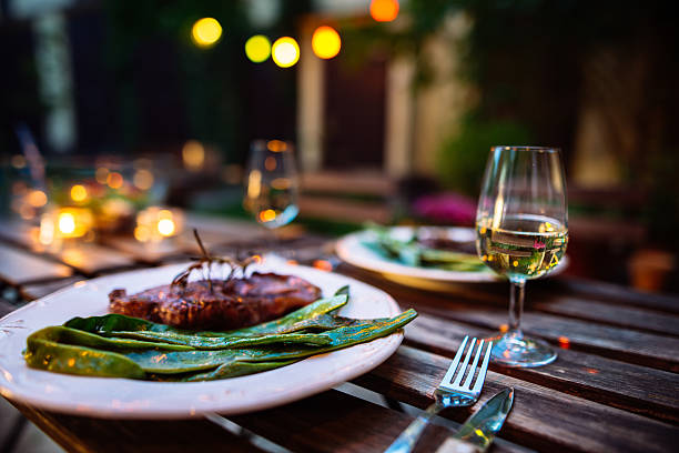 romantic dinner outdoor picture
