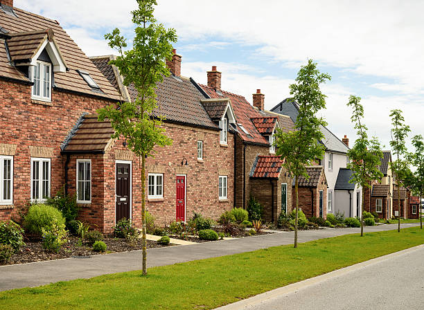 row of modern houses picture
