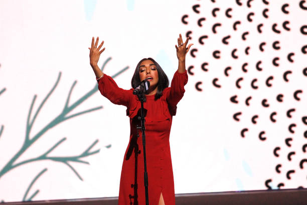 Rupi Kaur performs during "WE Day Toronto 2019" held at Scotiabank Arena on September 19, 2019 in Toronto, Canada.
