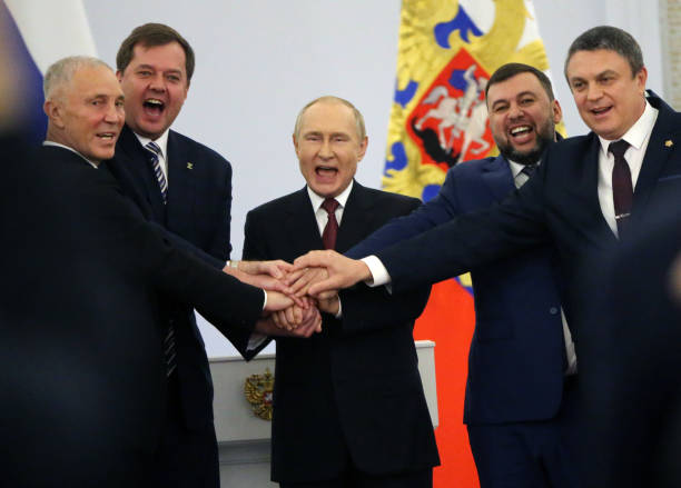 RUS: Russian President Putin Hosts Ceremony With Separatist Leaders Of Ukrainian Regions After Referendum