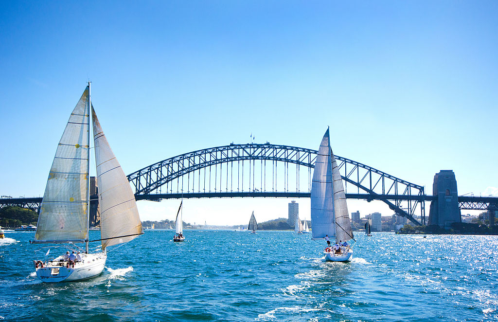 Sail Boats in Sydney Harbour
