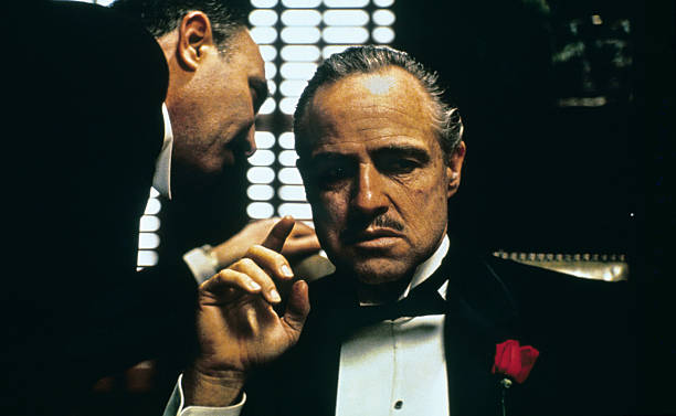 Salvatore Corsitto and Marlon Brando in The Godfather
