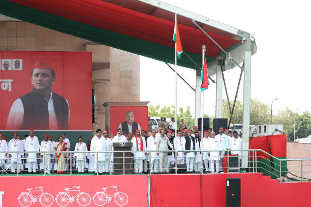 IND: Samajwadi Party National President Akhilesh Yadav Addresses The 9th State Convention Of Party