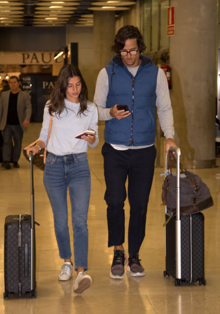 Sandra Gago and Feliciano Lopez are seen on December 05 2019 in Madrid Spain