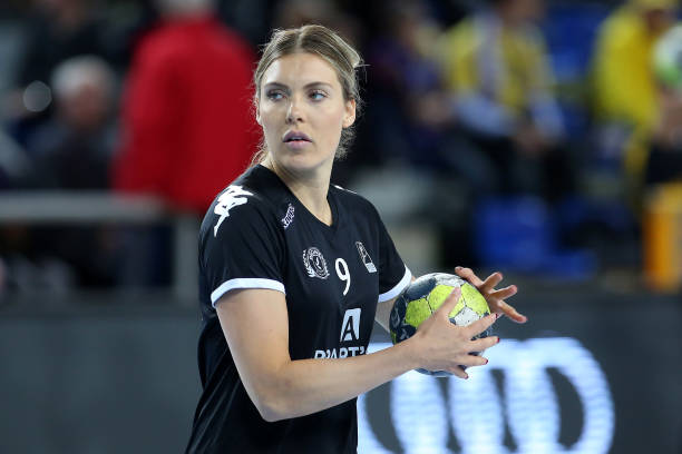 Sanne Van Olphen of Toulon during the handball women's French cup match between Metz and Toulon on April 26, 2017 in Metz, France.