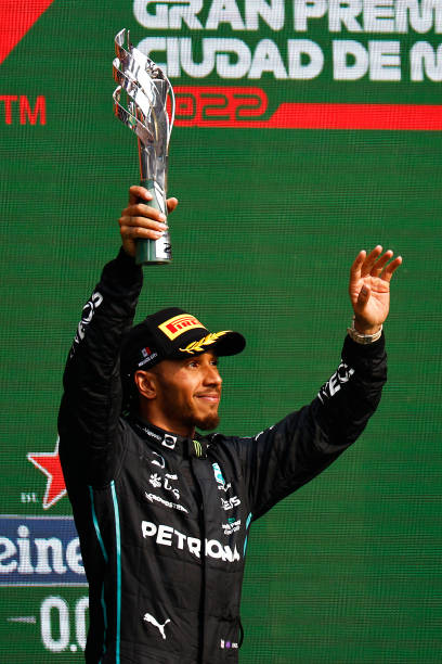 Mercedes driver Lewis Hamilton finished second at the Mexico City Grand Prix
