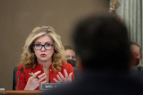 Sen. Marsha Blackburn questions Head of Instagram Adam Mosseri during a Senate Commerce, Science, and Transportation Committee hearing titled...