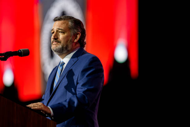 Sen. Ted Cruz speaks during the National Rifle Association annual convention at the George R. Brown Convention Center on May 27, 2022 in Houston,...