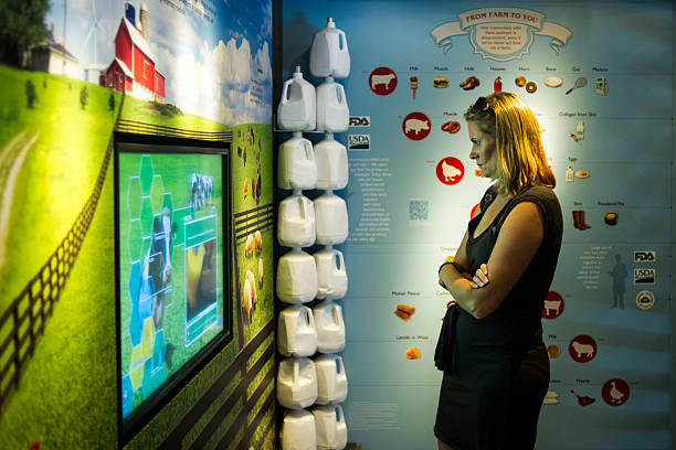 Serena Rigget Pauses While Looking At An Display The Smithsonians Animal Connections Traveling Exhibit