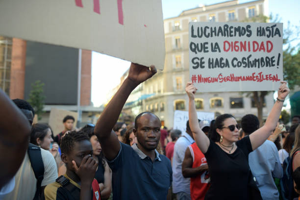 ESP: Several Social Collectives Have Called A Rally In Madrid's Plaza Callao, Under The Slogan "Black Lives Matter"