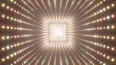 Shiny Bright Gold Glow Glitter Lights Tunnel Flashing and Sparkling - Abstract Background Texture