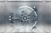 Silver bank vault front