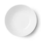 Simple white circular plate