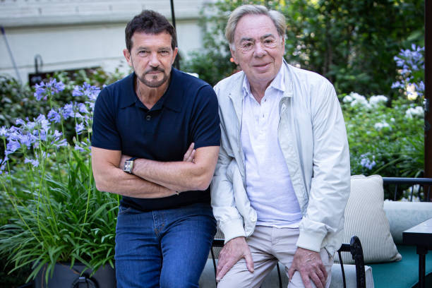 ESP: Andrew Lloyd Webber And Antonio Banderas Attend A Photocall In Madrid