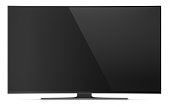 UHD smart tv with curved screen on white