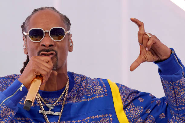 Snoop Dogg performs during the Pepsi Super Bowl LVI Halftime Show at SoFi Stadium on February 13, 2022 in Inglewood, California.