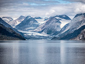 Snowy Mountains and Tidal Inlet in Glacier Bay National Park