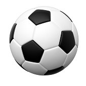 Soccer ball isolated 3d rendering