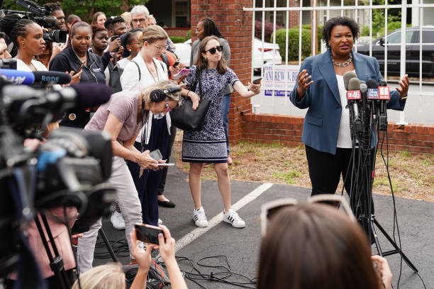 GA: Democratic Gubernatorial Candidate Stacey Abrams Holds Press Conference On Primary Day