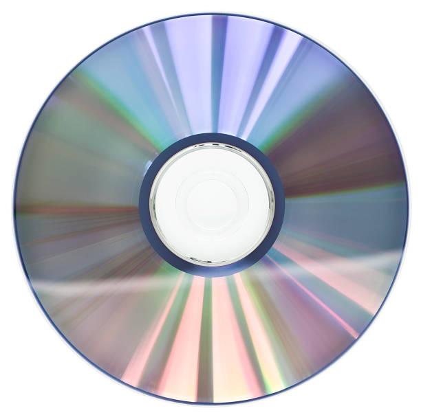 Stock photo,Close-up of compact disc against white background