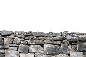 Stone wall isolated