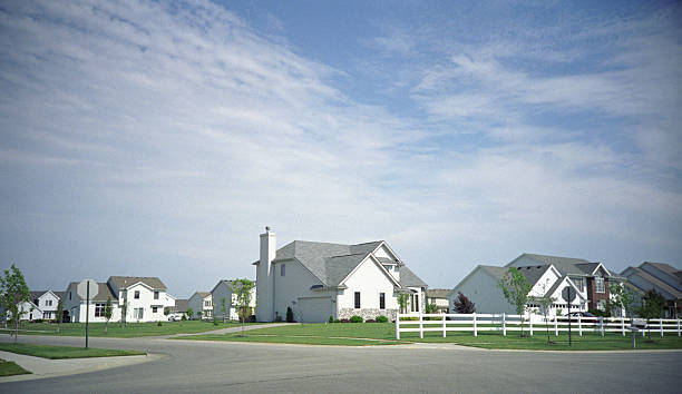 street corner in a typical subdivision picture