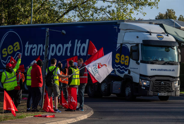 GBR: Second Round Of Strikes At UK's Largest Container Port