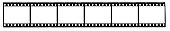 Strip of 35mm film, blank frames