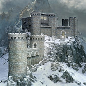 Stronghold in the snowy mountains