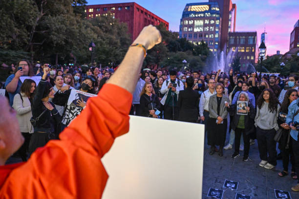 NY: Vigil Held In New York's Washington Square Park For Slain Iranian Woman Mahsa Amini