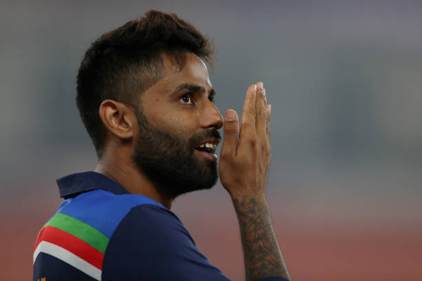 Suryakumar Yadav of India during the 4th T20 International between India and England at Narendra Modi Stadium on March 18, 2021 in Ahmedabad, India.
