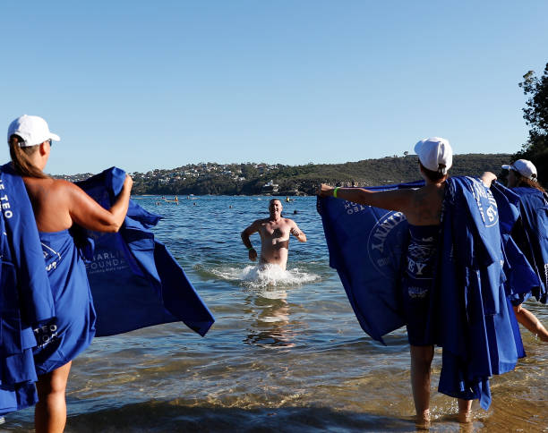 Swimmers take part in the 2018 Sydney Skinny on March 11 