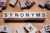 Synonyms Word In Wooden Cube