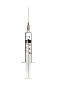 Syringe isolated with clipping path