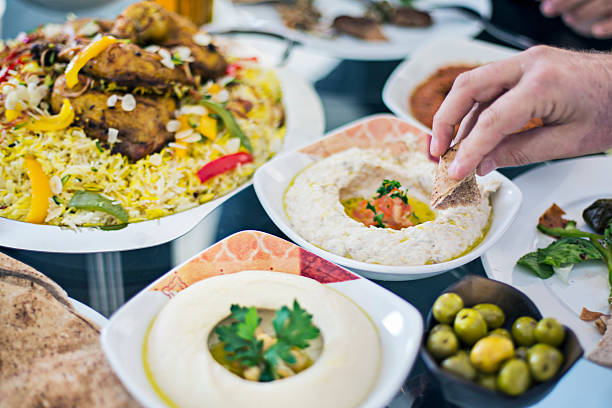 table full of mezze picture