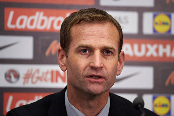 Technical director Dan Ashworth takes part in a press conference at Wembley Stadium in London on December 1, 2016. Gareth Southgate was appointed...