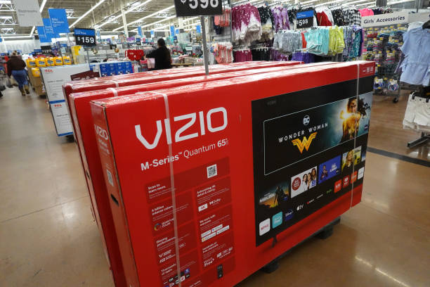 televisions are offered for sale at a big box store on february 08 picture
