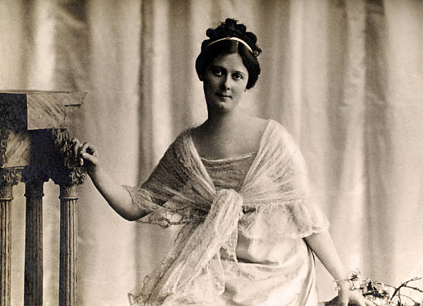 The American dance pioneer Isadora Duncan, circa 1910. She was tragically killed when a scarf she was wearing became entangled in the wheel of an...