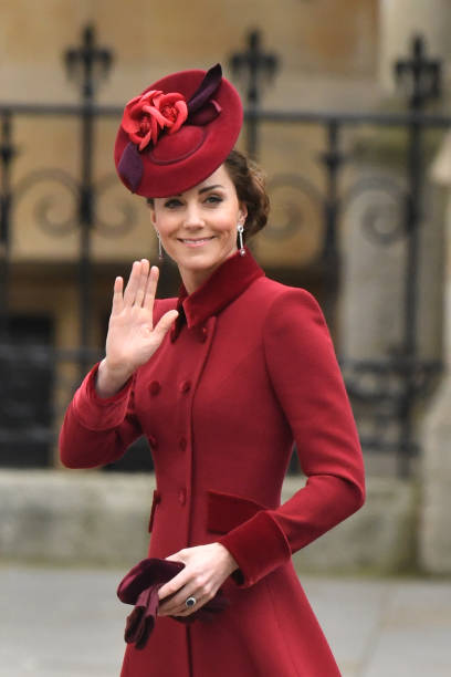 The Duchess of Cambridge arrives at the Commonwealth Service at Westminster Abbey London on Commonwealth Day The service is the final official...