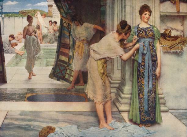 The Frigidarium' . From International Art: Past and Present by Alfred Yockney. [Virtue & Company, London, circa 1915]. Artist Sir Lawrence...