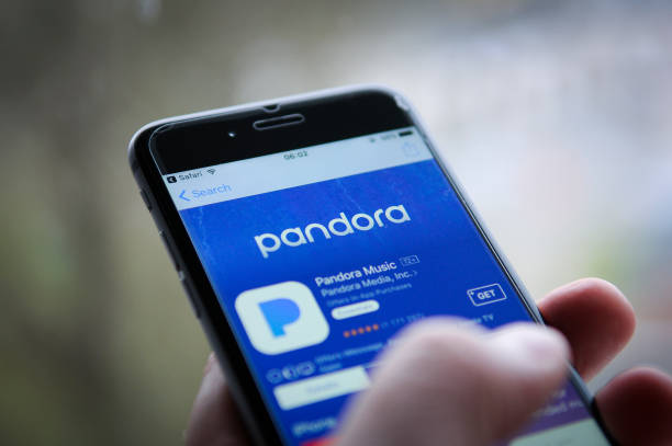 the pandora music streaming application is seen on an iphone on 8 picture
